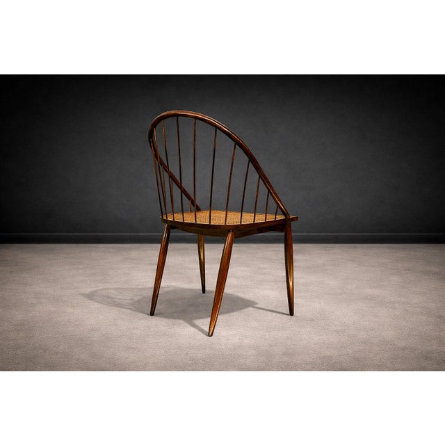 Curva Chair in Rosewood & Caning, Joaquim Tenreiro, 1960s For Sale - Image 10 of 14