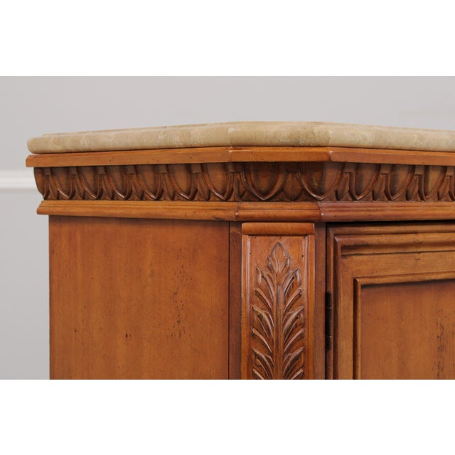 Century Marble Top Cherry Credenza Sideboard For Sale - Image 12 of 18