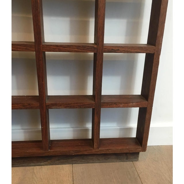 1970s Separation Shelf Made of Exotic Wood, circa 1970 For Sale - Image 5 of 13