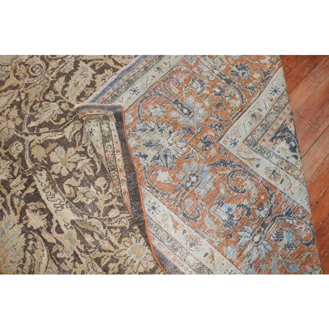 Antique Zabihi Collection Rustic Persian Bidjar Rug For Sale - Image 11 of 11