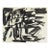 Mid-Century Modern Mid 20th Century Abstract Action Painting, Black & White Pen & Ink on Paper by Salvatore Grippi For Sale - Image 3 of 5