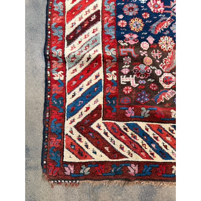 Traditional Circa 1900 Caucasian Handwoven Wool Runner Rug -11'4'' 3'8'' For Sale - Image 3 of 7