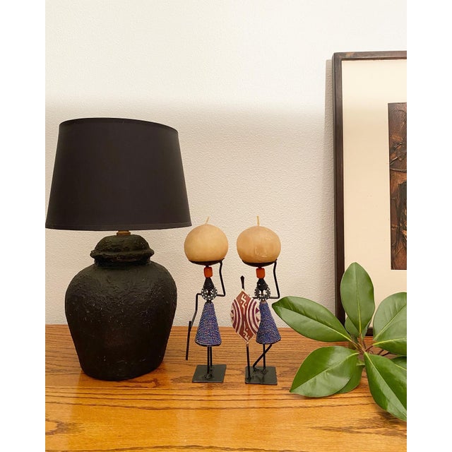 Artisan Figural Candle Holders From Kenya, Set of 2 Chairish