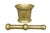 English Antique Brass Pharmacy Pestle and Mortar For Sale - Image 3 of 7