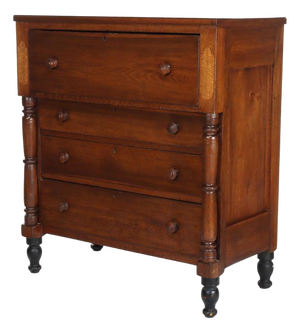 American Empire Cherry & Tiger Maple Gentlemen’s Chest C1840