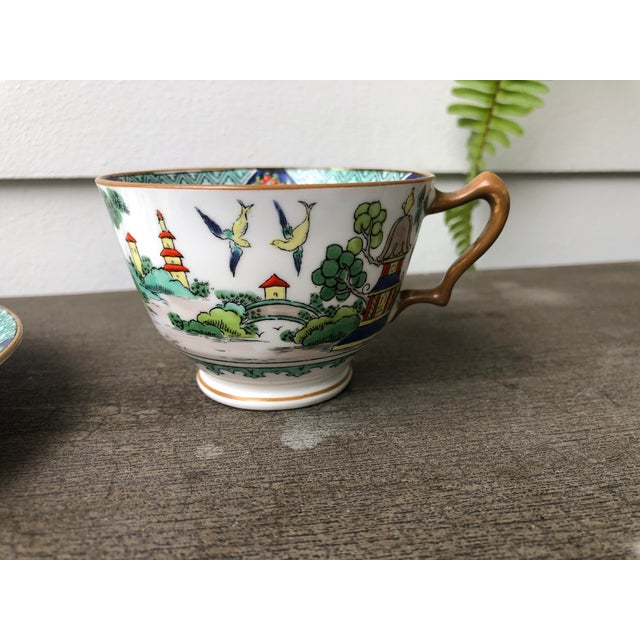 Mid 20th Century Crown Staffordshire "Ye Old Willow" Cup and Saucer For Sale In Seattle - Image 6 of 7
