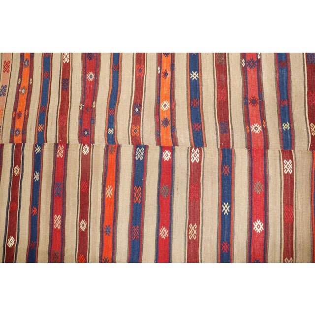 Textile Early 20th Century Rustic Tribal Turkish Kilim - 8'8" x 10'4" For Sale - Image 7 of 11