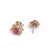 Bochic “Orient” Ruby and White Topaz Set In 18K Gold and Silver Earrings For Sale - Image 4 of 5