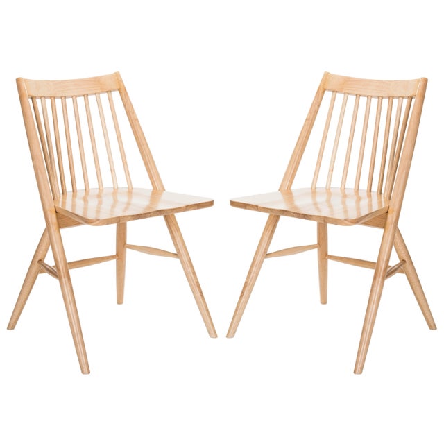 19"H Spindle Dining Chair in Natural - a Pair For Sale - Image 11 of 11