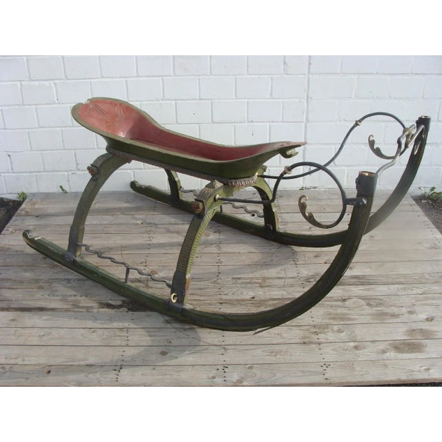 Antique Iron Sled For Sale - Image 6 of 18