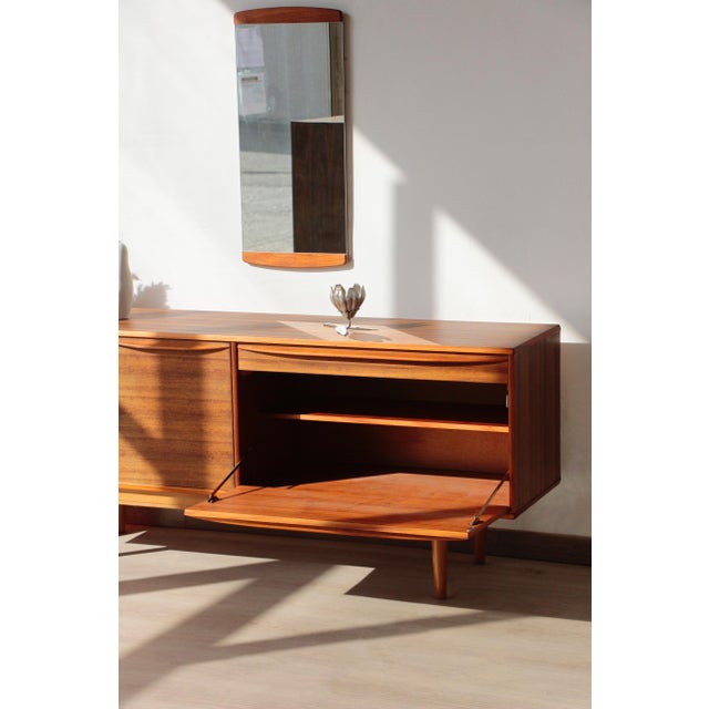 Brown Vintage Zebrano and Walnut Sideboard from Morris of Glasgow, 1960s For Sale - Image 8 of 18
