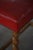 1930s Vintage Danish Oak Barley Twist Stool with Red Leather Seat, 1930s For Sale - Image 5 of 16