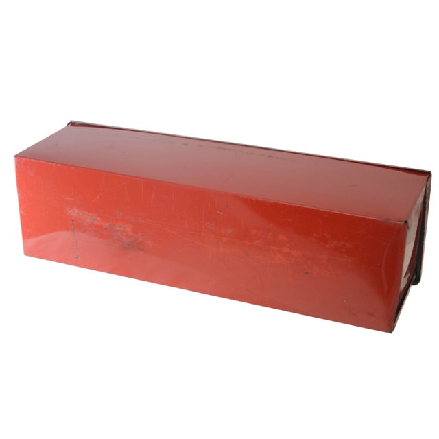 Red Sportsman Plaid Metal Box For Sale - Image 8 of 9