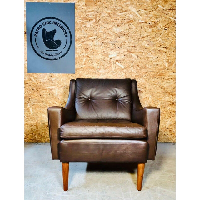 Vintage Danish Leather Lounge Chair by Georg Thams, 1960s For Sale - Image 13 of 13