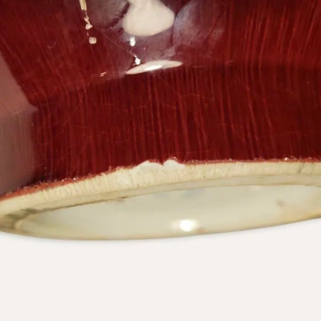 Ceramic Large Mid 20th Century Chinese Baluster Form Sang De Boeuf Porcelain Vase For Sale - Image 7 of 9