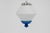 Blue Scandinavian Art Deco Milk Glass Pendant Light with Azure Blue Details, 1930s For Sale - Image 8 of 17