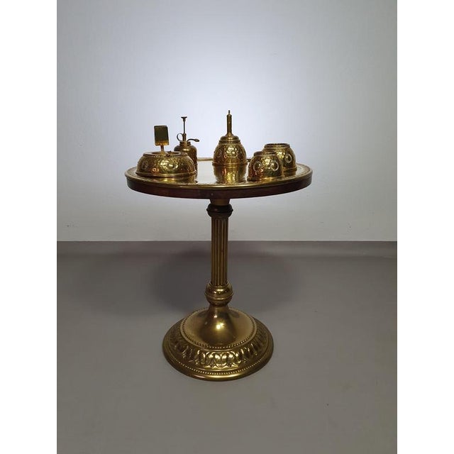 Art Nouveau Brass Smoke Table For Sale - Image 3 of 17