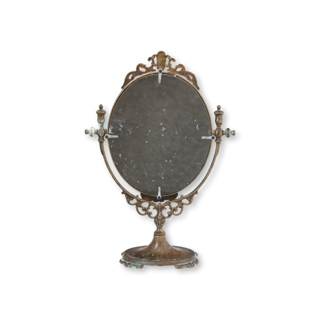 Traditional Midcentury Italian Tilting Vanity Mirror For Sale - Image 3 of 5