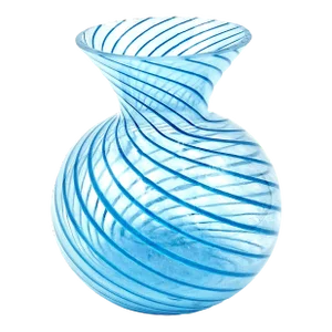 Torcello Bud Vase, Aqua Stripes