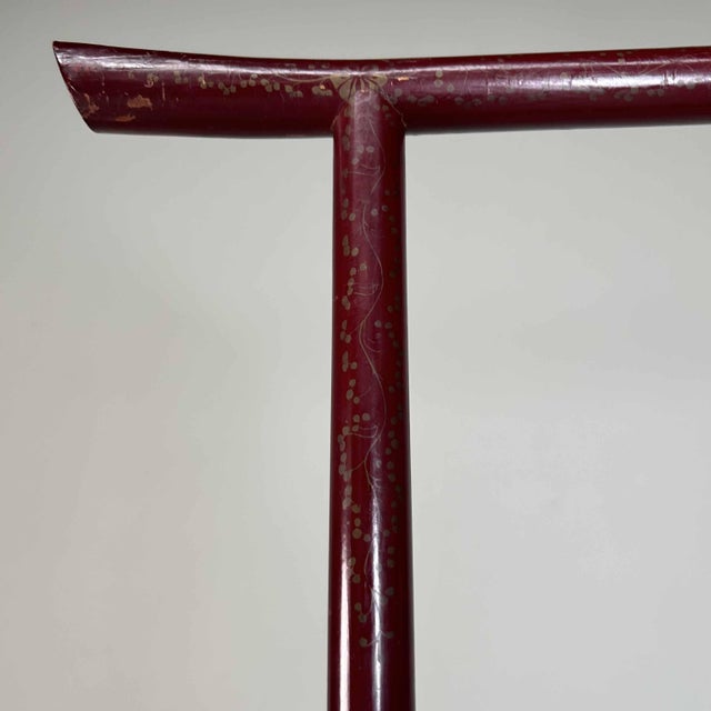 Antique Japanese Lacquered Crane Kimono Hanger Stand, 1890s For Sale - Image 13 of 18
