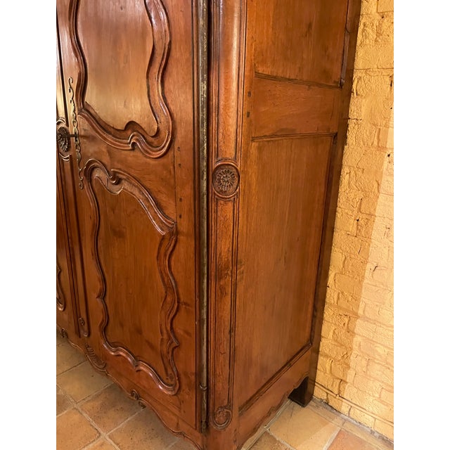 Louis XV Walnut Wardrobe, 18th Century For Sale - Image 11 of 12