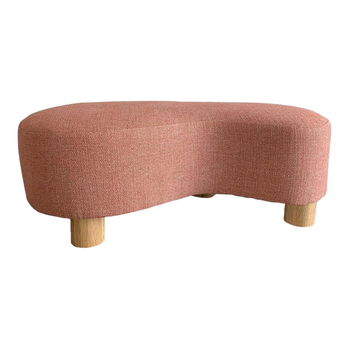 Custom Made Pink Kidney Ottoman Chairish