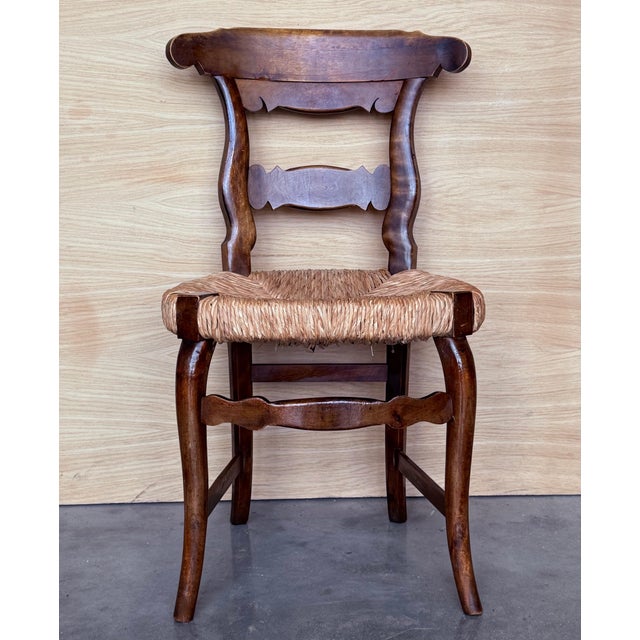 19th Set of Six Spain Dining Chairs with Wide Cane Seats For Sale - Image 12 of 18