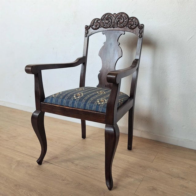 Antique Art Nouveau Armchair, 1890s For Sale - Image 9 of 10