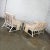 Cerused Reeded Rattan Love Seat & Lounge Chair Manner of Gabriella Crespi For Sale - Image 6 of 13