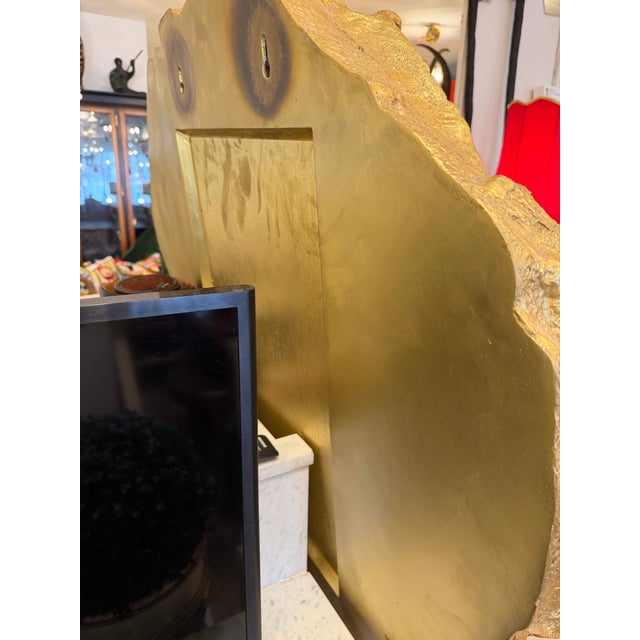 Custom Gold Painted Resin Cave Rock Mirror For Sale In Miami - Image 6 of 12