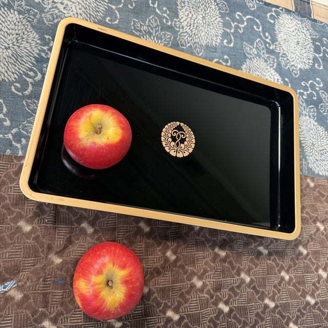 Japanese Lacquer Tray with Fuji-Mon, 1970s For Sale - Image 11 of 13