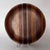 Vintage handmade lineal segmented shallow wood bowl. Dated to mid-20th century. Beautifully crafted with various types of...
