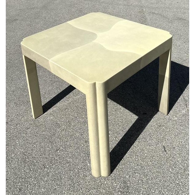 Vintage 80s Parchment Paper Game Table For Sale - Image 4 of 12