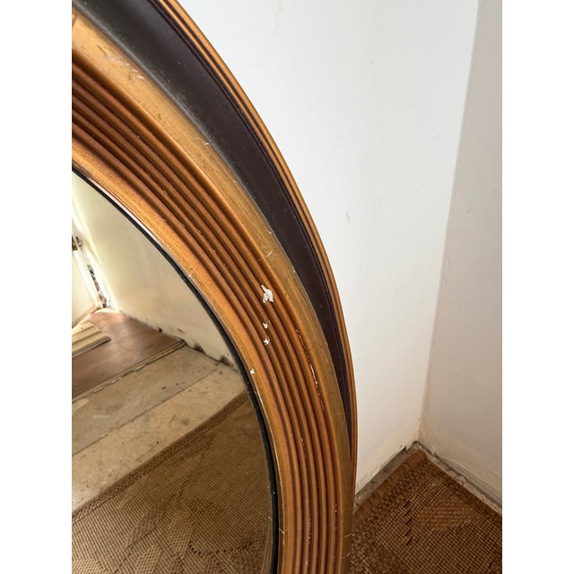 Late 19th Century 19th Century Walnut Oval Porthole Mirror For Sale - Image 5 of 12