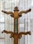 19th Century Dutch Elm Hall Stand with Mirror, Coat Hooks and Umbrella Holders For Sale - Image 3 of 8