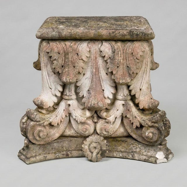 Corinthian Stone Capitals, 1800s, Set of 4 For Sale - Image 3 of 18