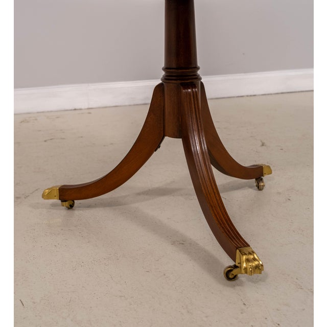 Council Mahogany One-Drawer Round Drum End Table For Sale - Image 9 of 17