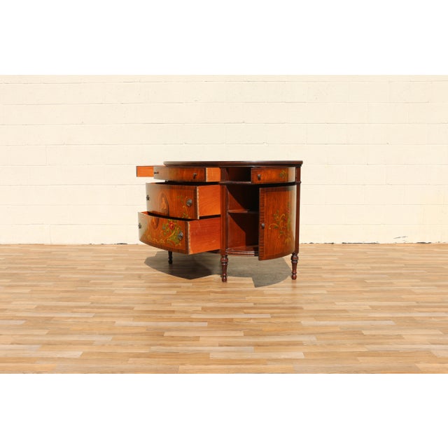 Early 20th Century Blackhawk Furniture Co. Louis XV Style Hand-Painted Sideboard Buffet Cabinet For Sale - Image 12 of 18