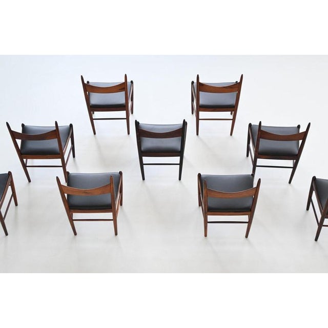 Rosewood Dining Chairs by H. Vestervig Eriksen for Tromborg, Denmark, 1960s, Set of 9 For Sale - Image 9 of 18
