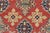 Kazak Rug 8'1'' X 9'7'' Red Wool Geometric Hand-Knotted Oriental Carpet For Sale - Image 9 of 12