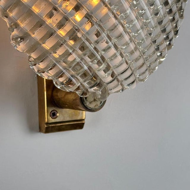 Murano Glass Wall Sconces by Ercole Barovier for Barovier & Toso, 1940s, Set of 2 For Sale - Image 9 of 17