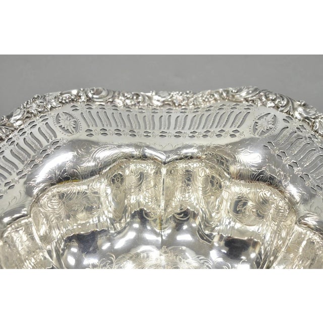 Early 20th Century Early 20th Century Webster Wilcox 3236c International Silver Plated Scalloped Centerpiece Bowl For Sale - Image 5 of 18