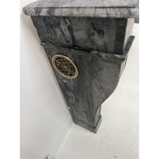 Napoleon III Fireplace in Blue Turquin Marble, 1800s For Sale - Image 12 of 18