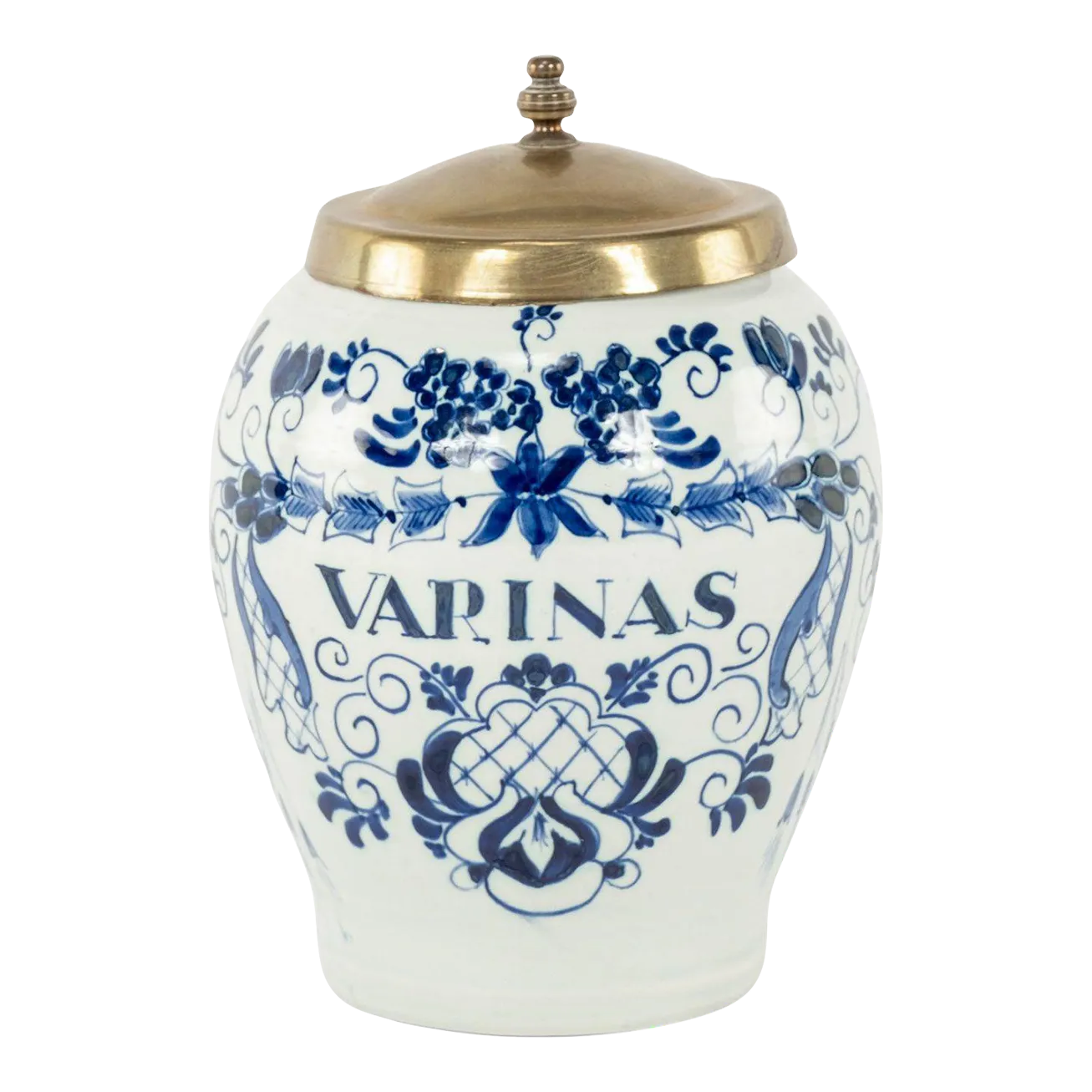 virginia delft tobacco jar Delft Blue and White 