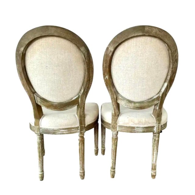 Louis XVI Style Dining Chairs Set of Four For Sale - Image 9 of 11