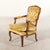 French Provincial Vintage Hibriten Gold French Provincial Fauteuil Style Tufted Velvet Armchairs - Pair For Sale - Image 3 of 10