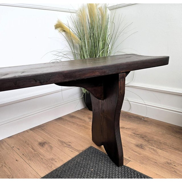 Antique Italian Wooden Bench, 1890s For Sale - Image 5 of 11