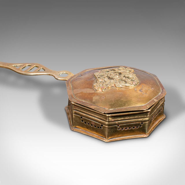 1800's Antique Brass Chestnut Warmer For Sale - Image 10 of 10