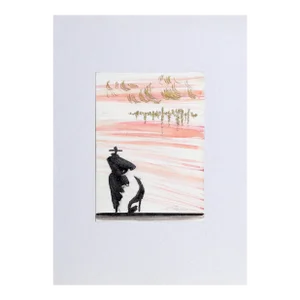 Pink Sunset, Erik Freyman Marker on Paper, Signed in Pencil