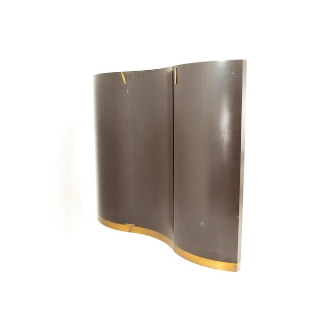 Wood Milo Baughman Style Mid Century Burlwood Room Divider For Sale - Image 7 of 11